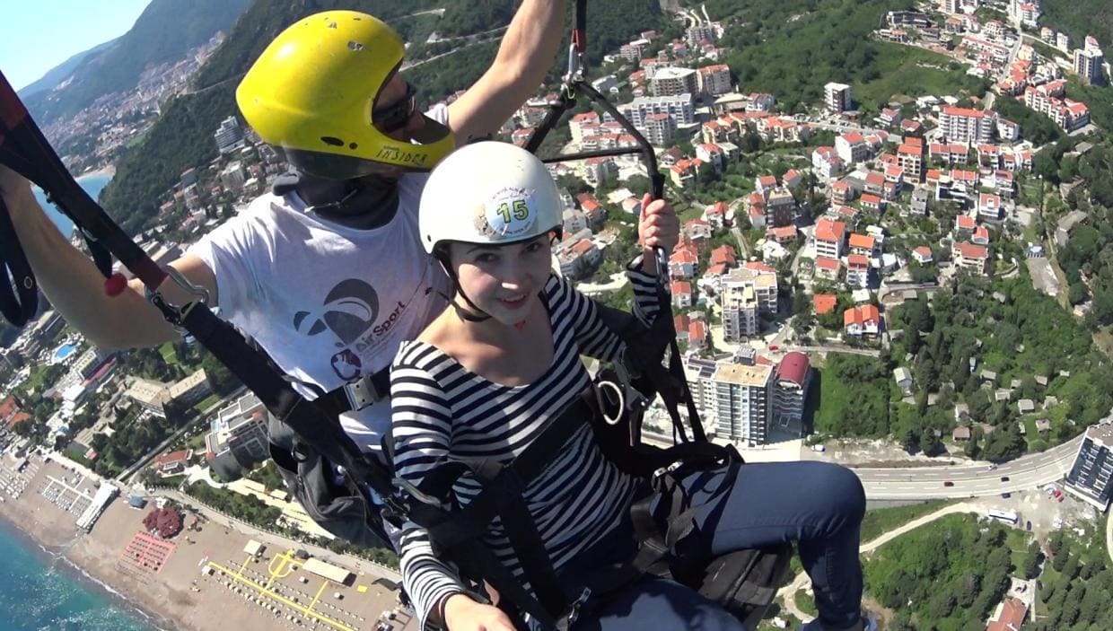 budva paragliding montenegro photos