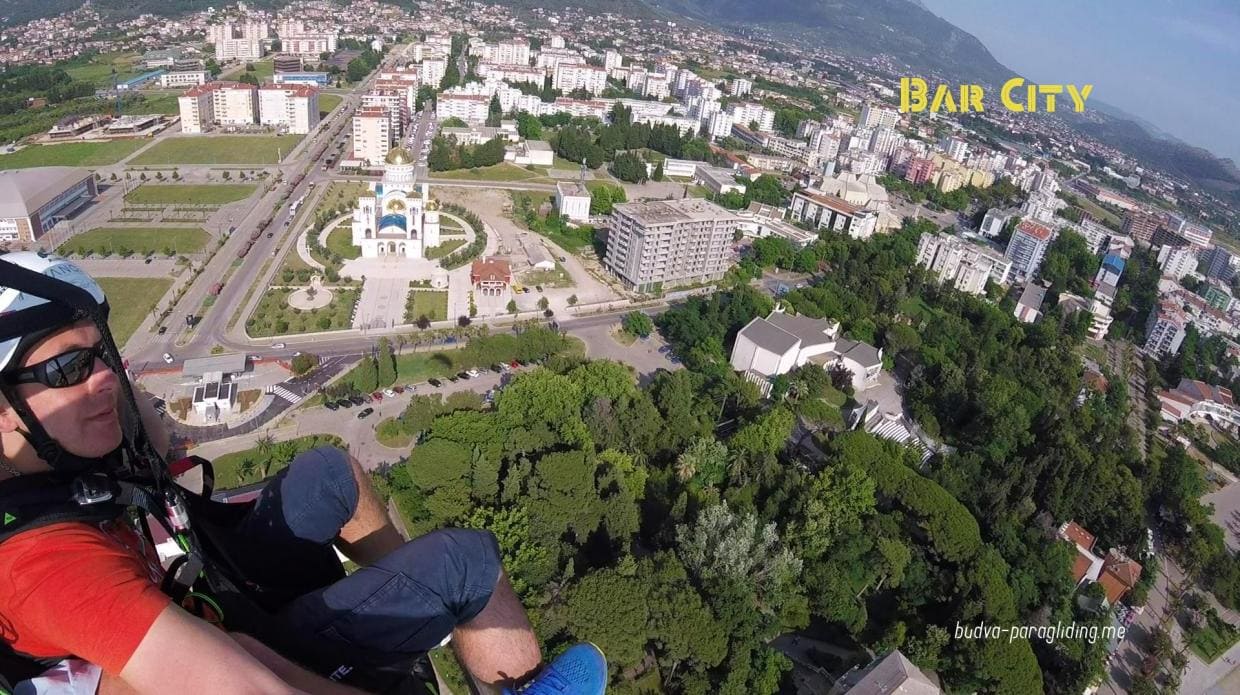 budva paragliding montenegro bar city