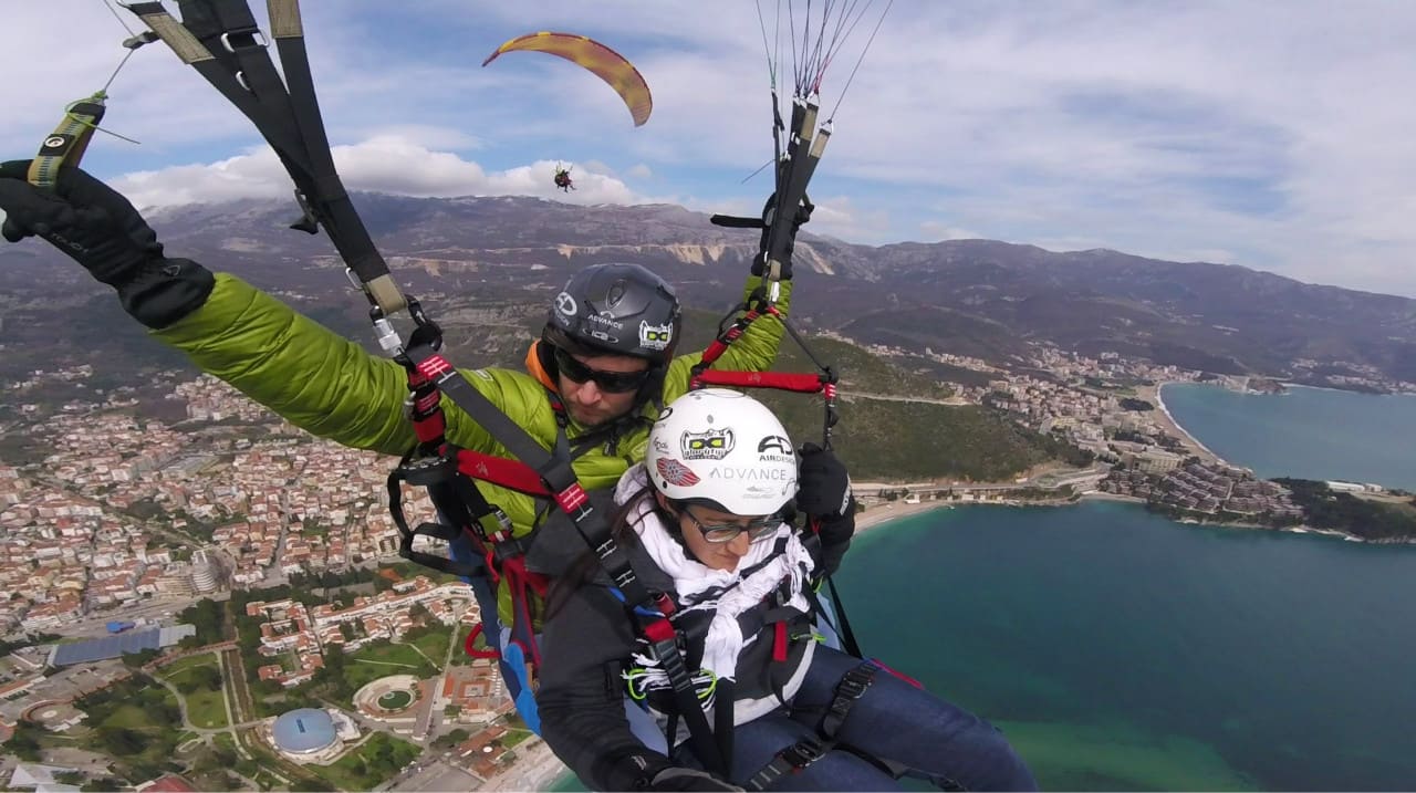 paragliding montenegro budva urban flight1