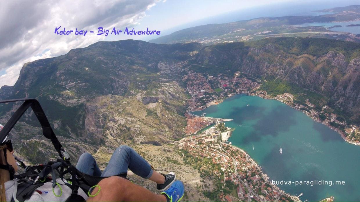 budva paragliding montenegro kotor bay