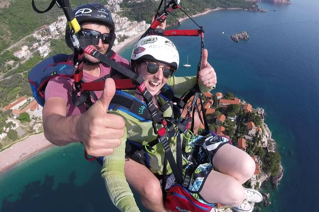 Sveti Stefan paragliding gallery photo 2